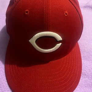 Kids Red Baseball Cap with White 'C' Logo